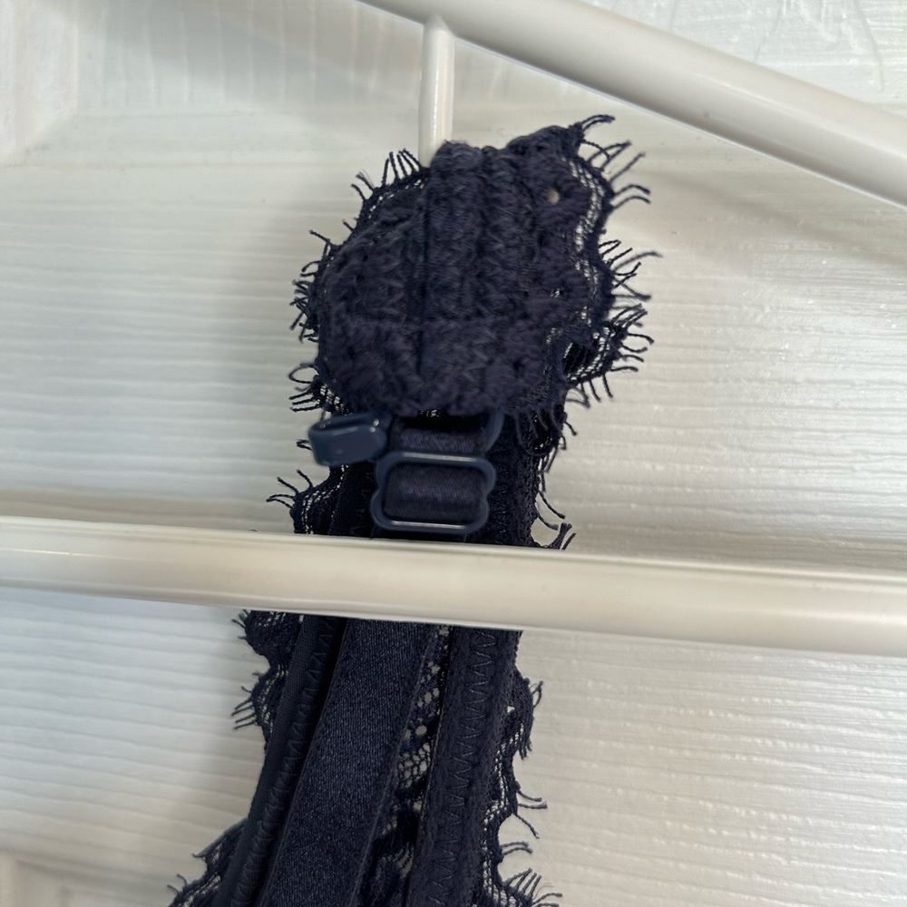 Wireless Lace Bra - Navy - Picture 7 of 12